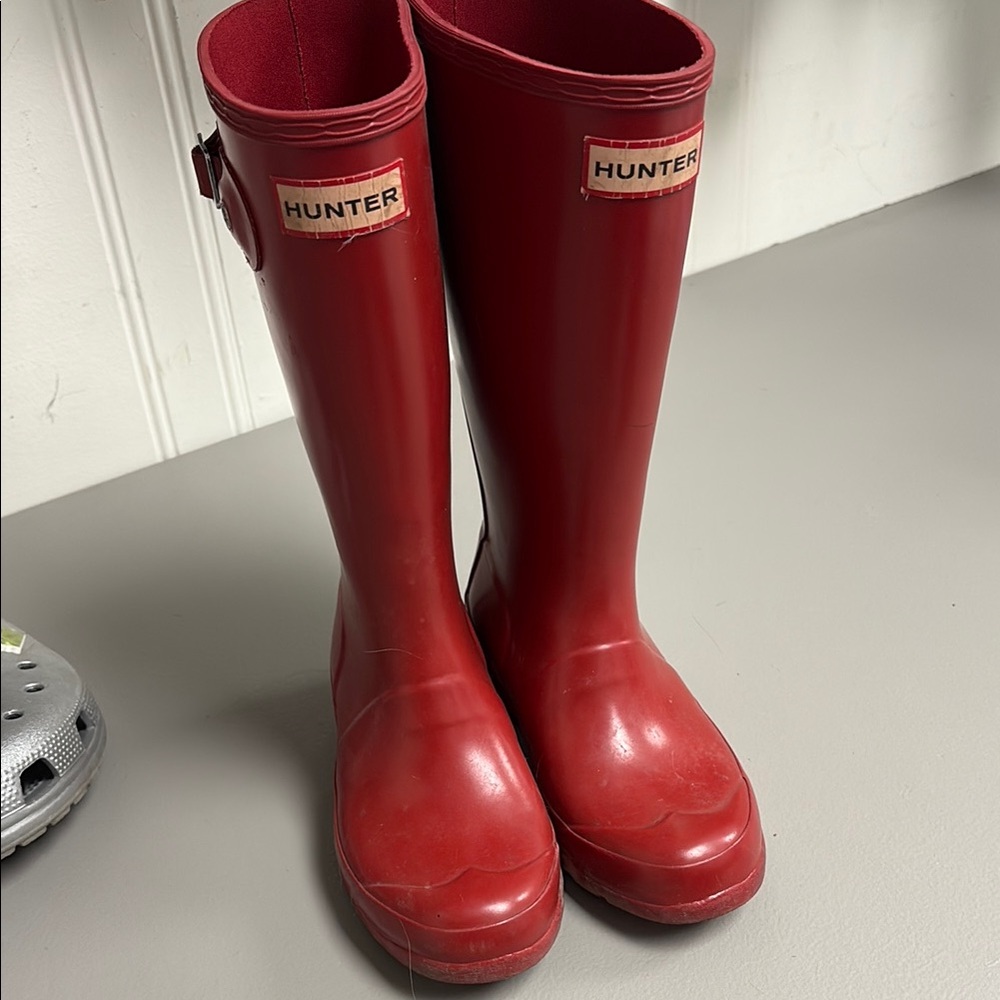 Hunter Bold Red Waterproof Boots